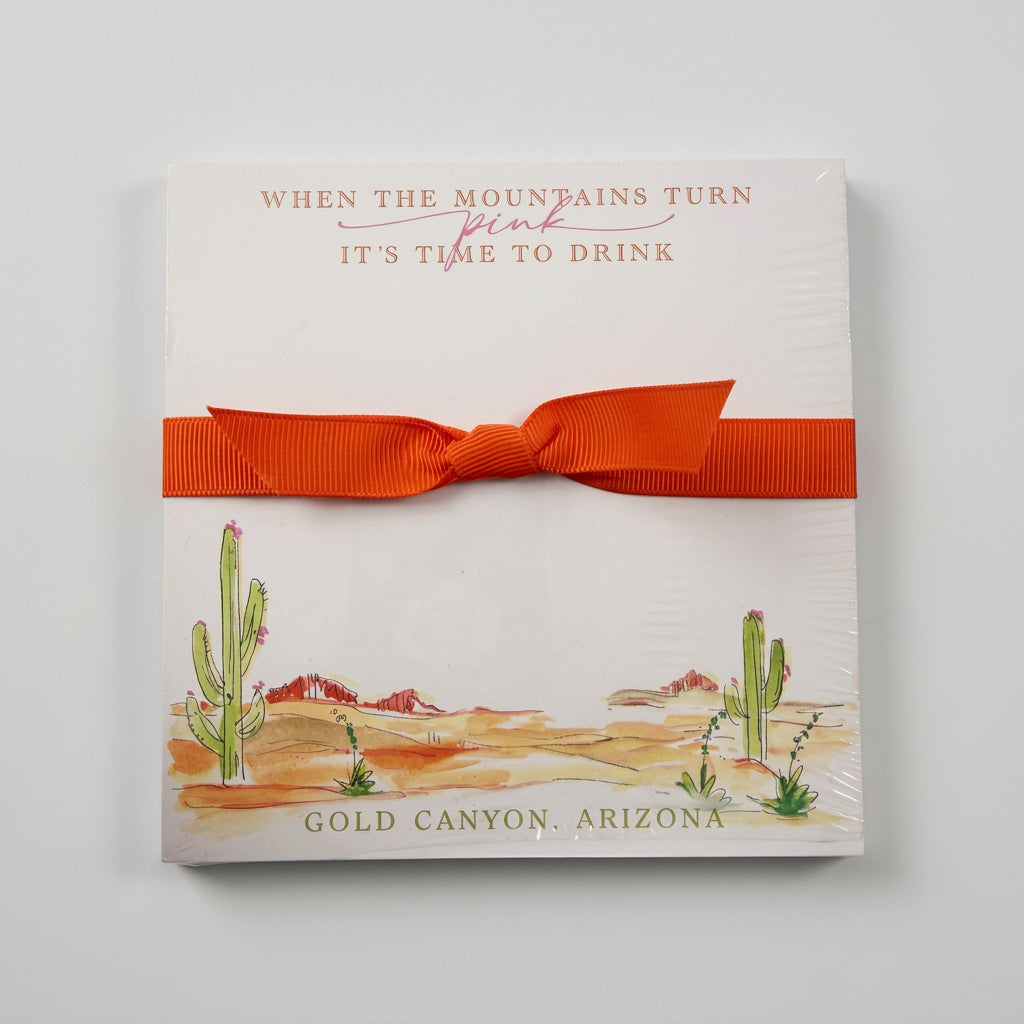 When the Mountains Turn Pink Lux Notepad-Custom