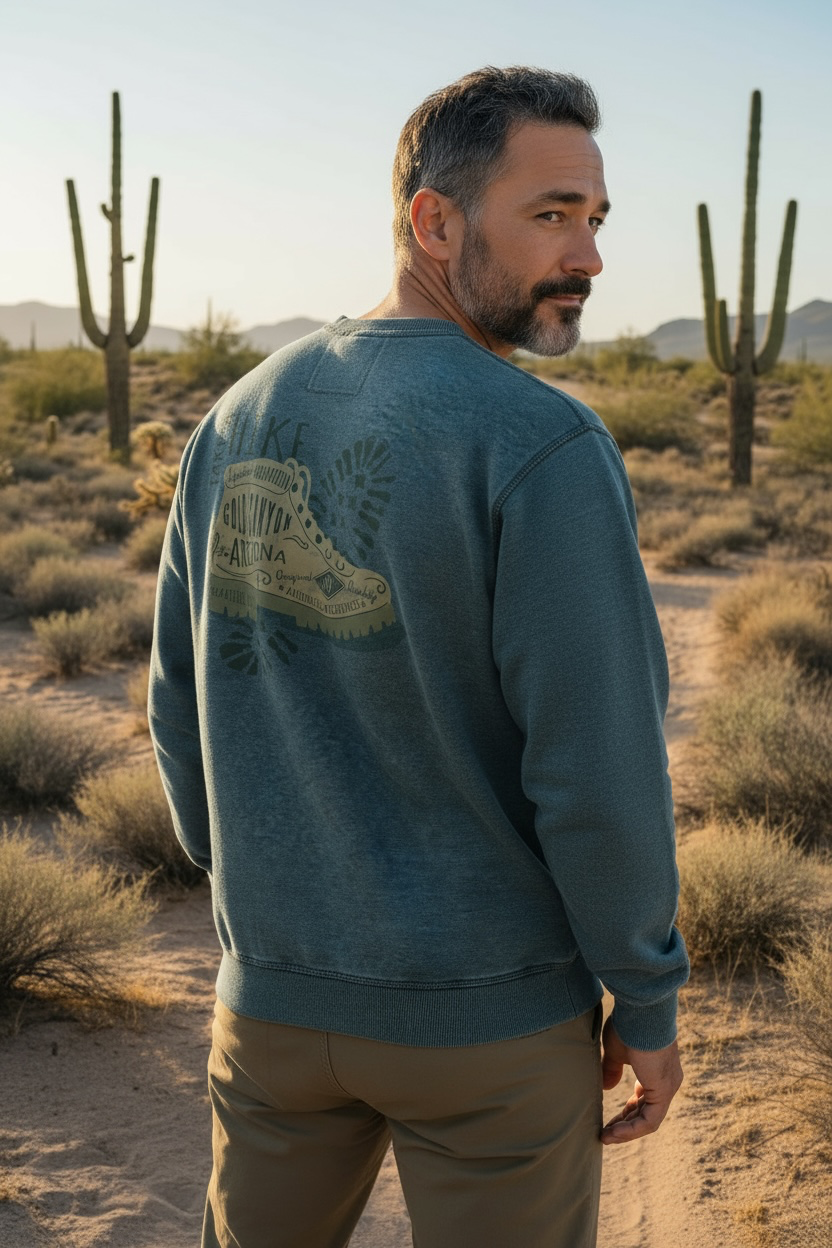 Take a Hike Burnout Fleece Crew