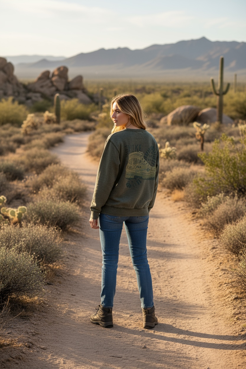 Take a Hike Burnout Fleece Crew