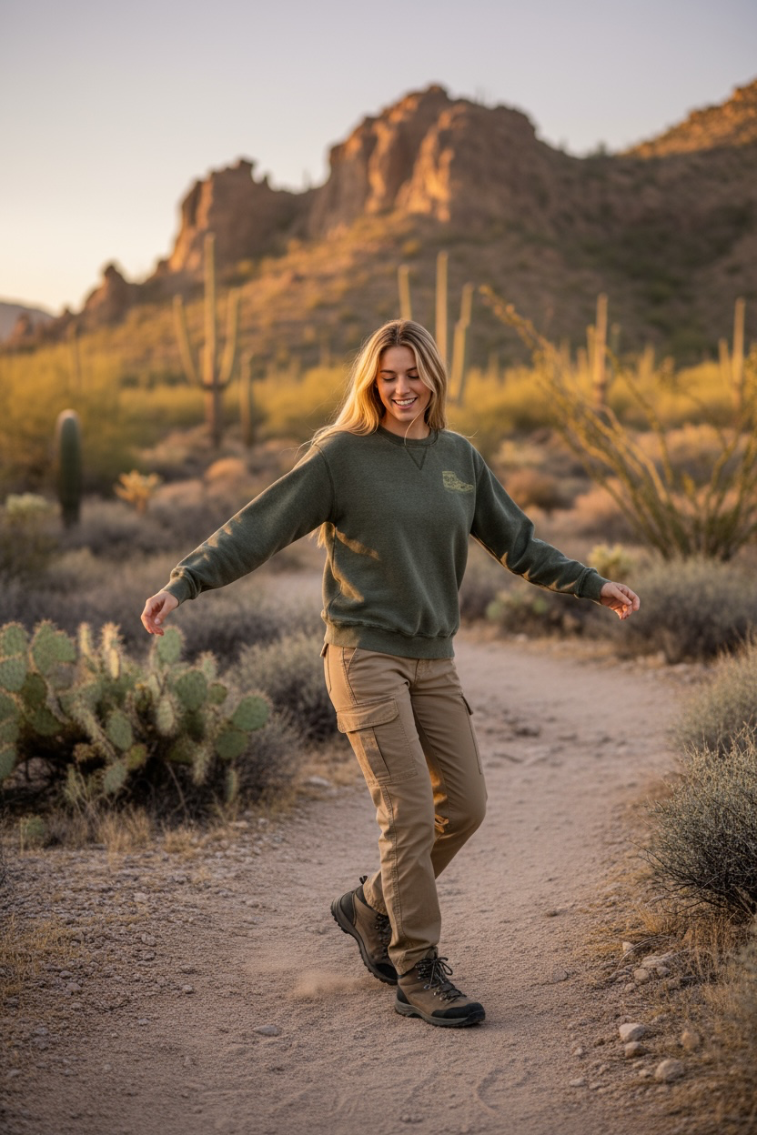 Take a Hike Burnout Fleece Crew
