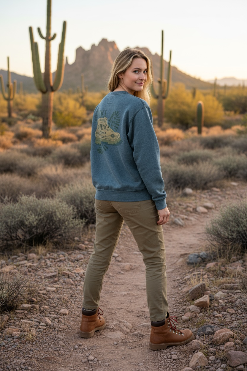 Take a Hike Burnout Fleece Crew
