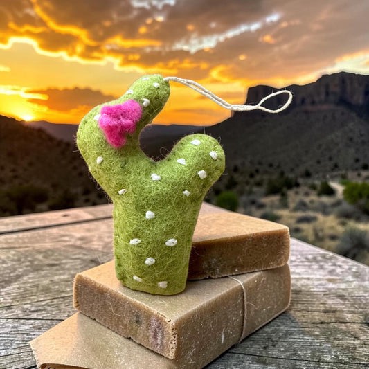 Wool cactus ornament