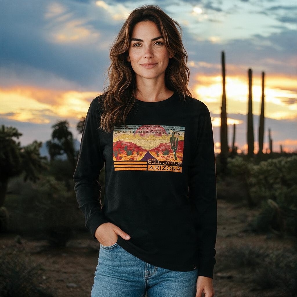 Desert Sunset  Vista Unisex Long Sleeve Explorer Tee