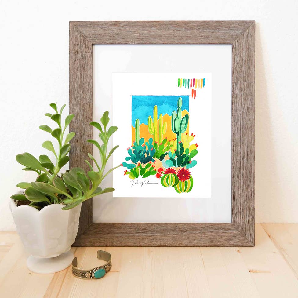"Desert Sketchbook" Art Print: 8"x10"