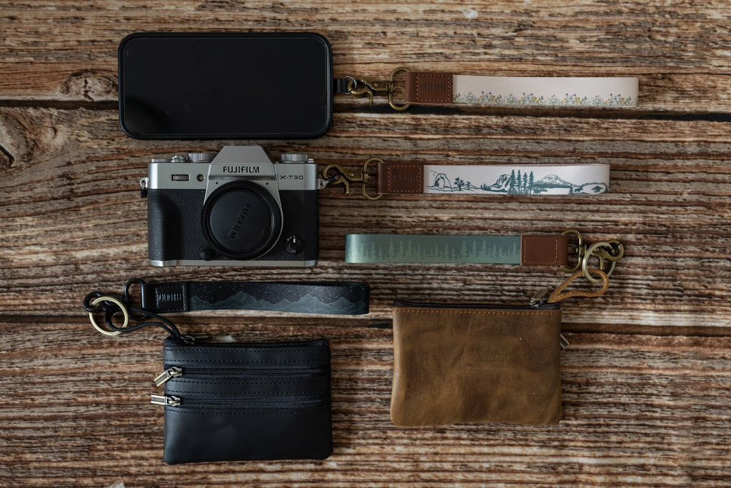 Midnight Mountain Wristlet Keychain