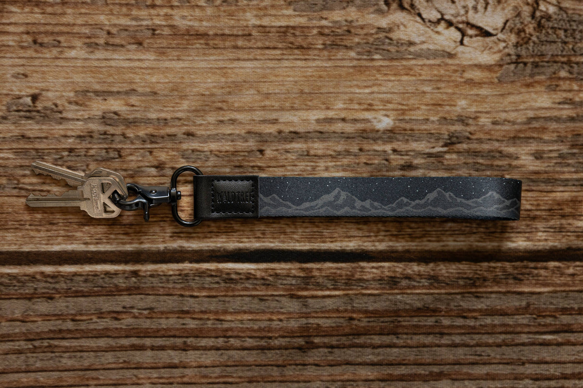 Midnight Mountain Wristlet Keychain