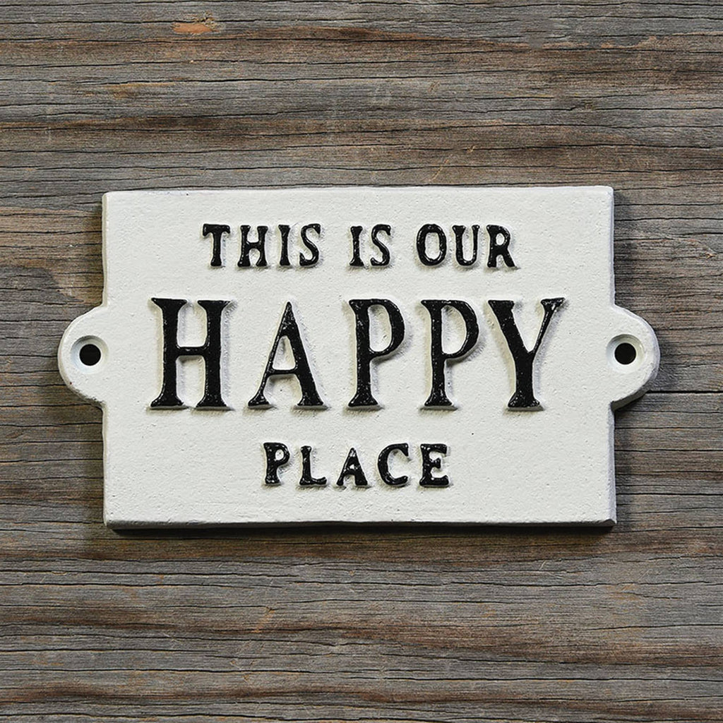 Cast Iron Sign - Happy Place - Happy Place