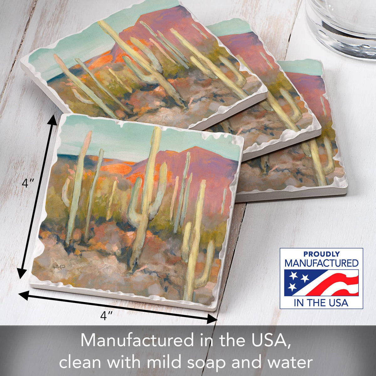 Thirstystone "High Desert" Absorbent Stone Coaster 4pk