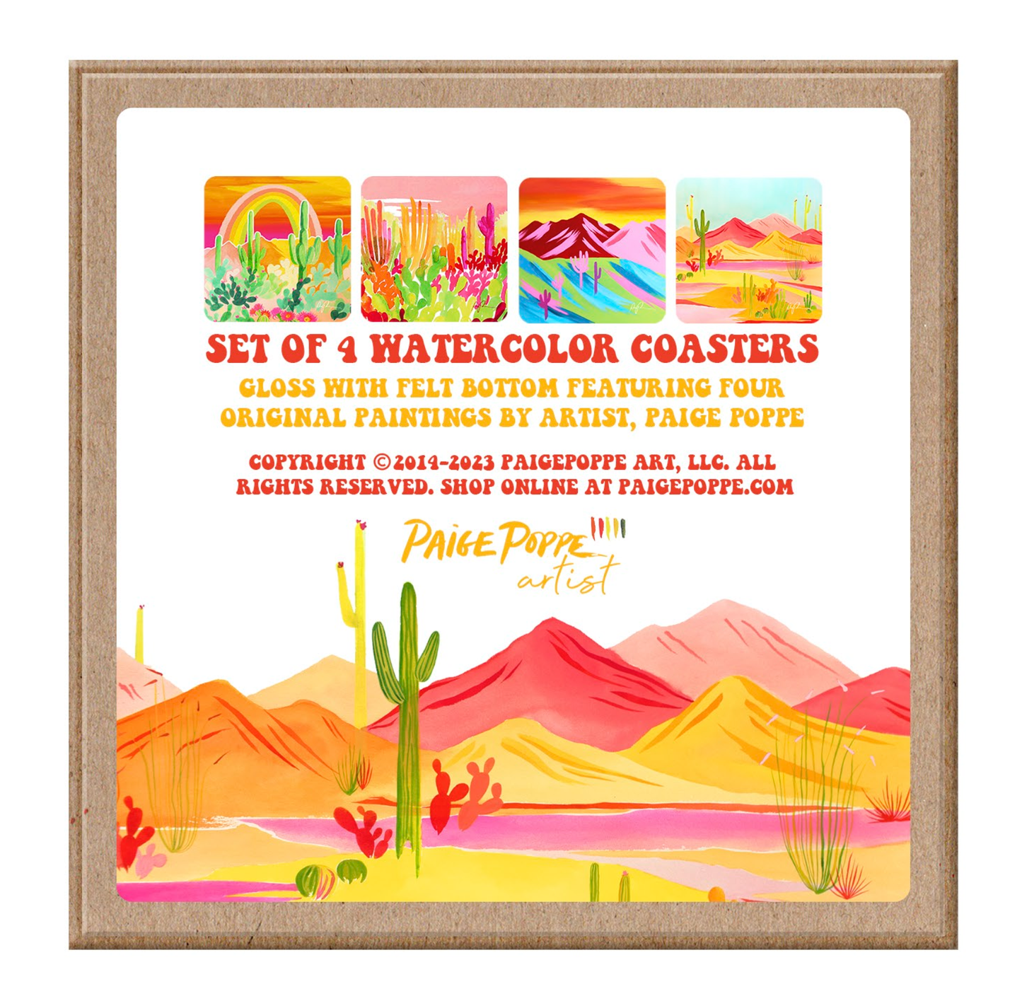 "Desert Vibrance" Boxed Coaster Set