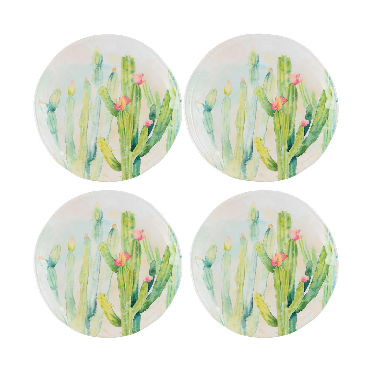 Cactus Garden 6" Melamine Plate 4-Piece
