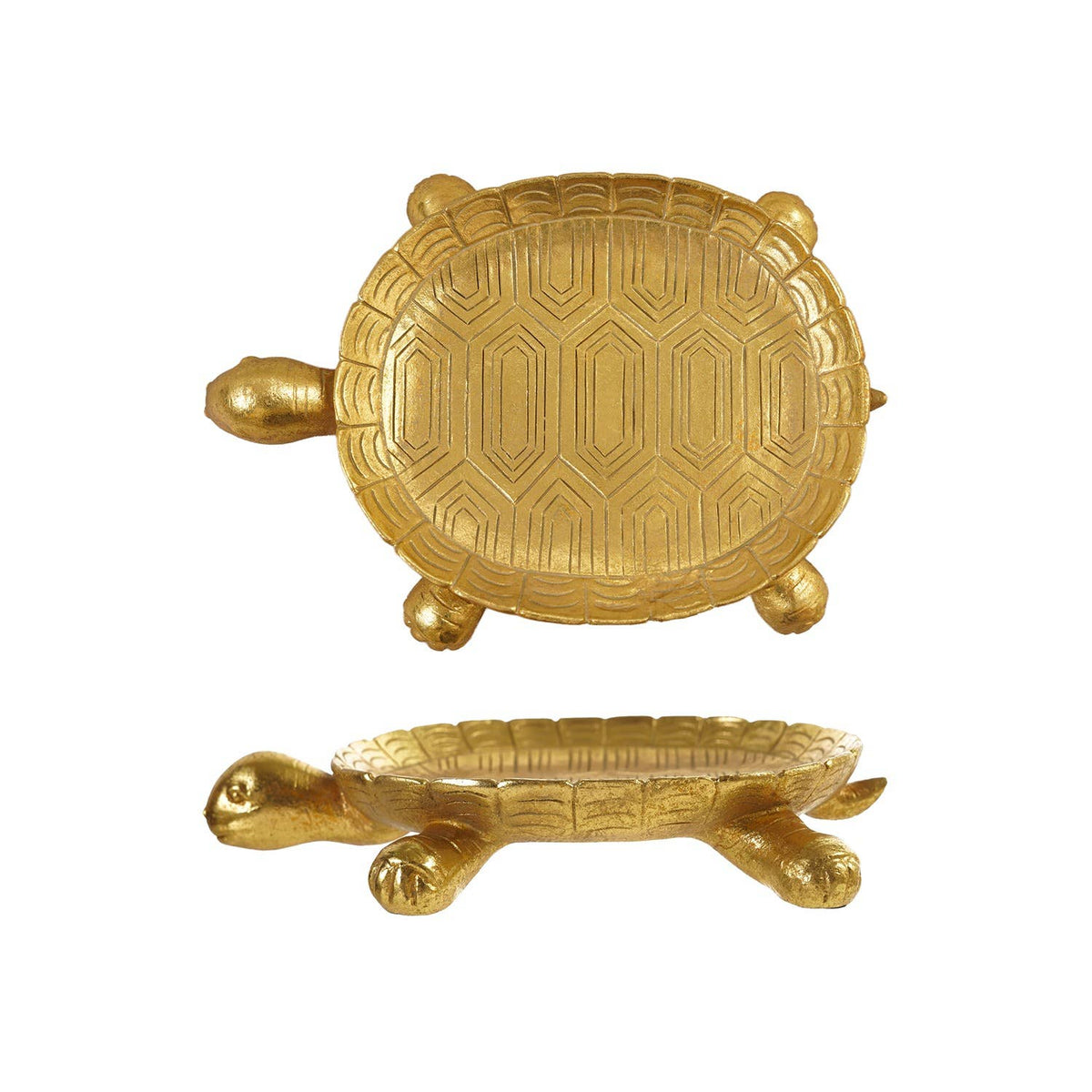 Desert Tortoise Tray, Gold Finish