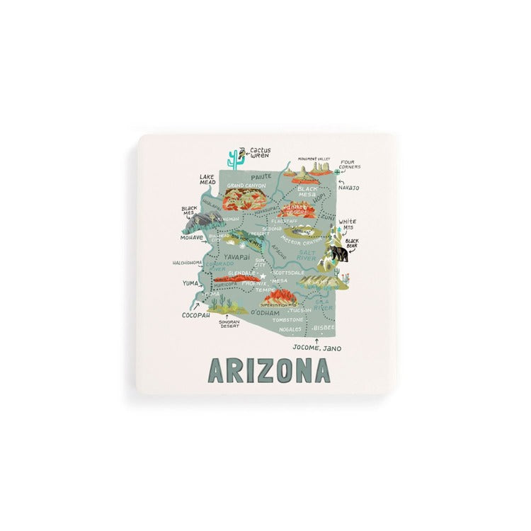 Arizona State Coasters - Set of 4