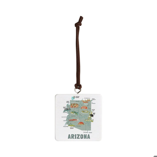 Arizona State Ornament - Bone