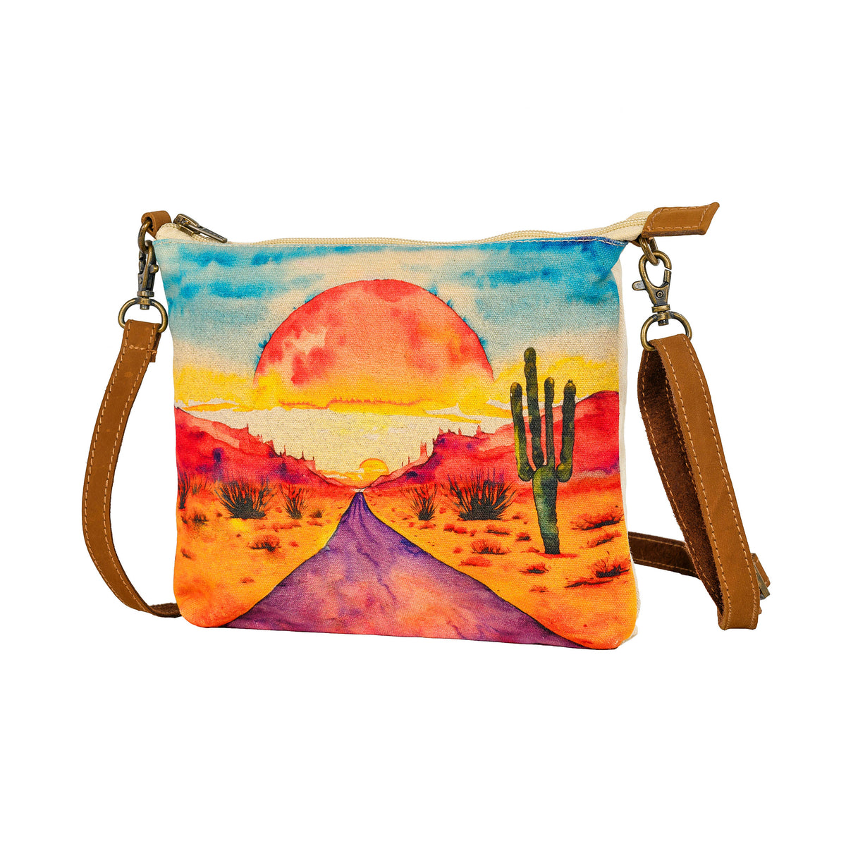 Desert Sunset Vista Horizontal Cross Body Bag