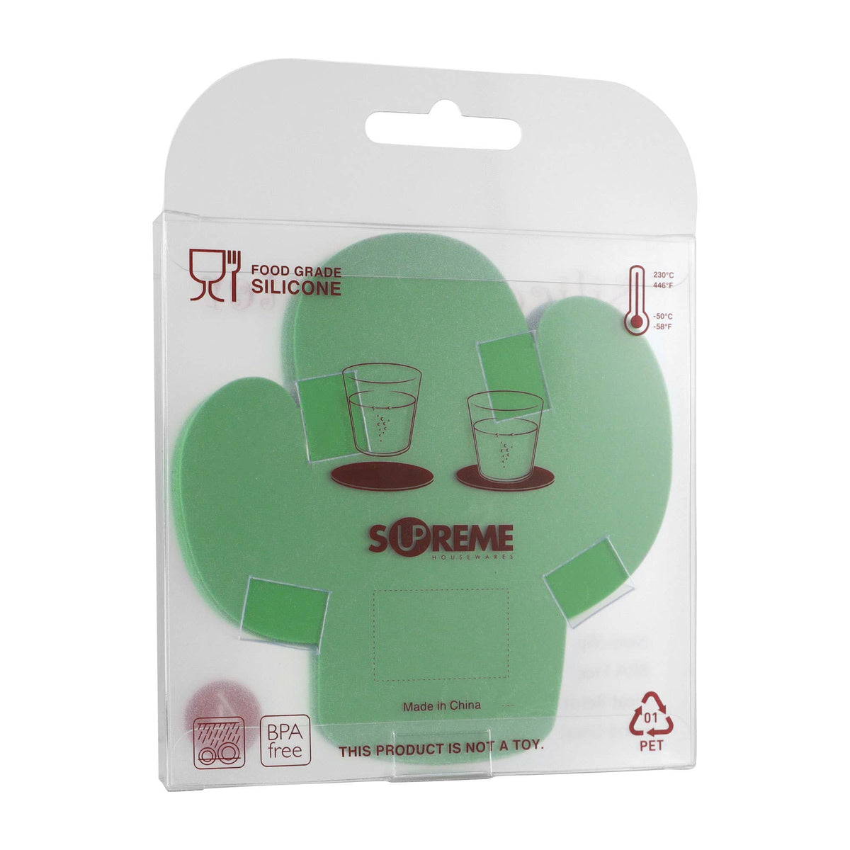 Cactus Silicone Coaster - Set of 4