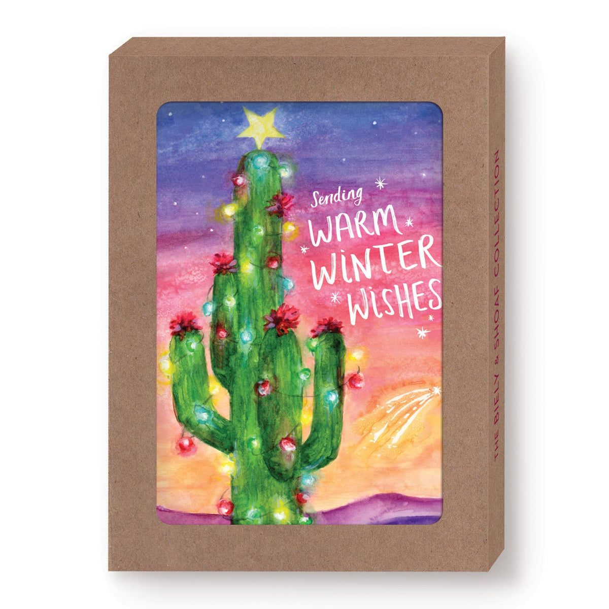 Cactus Warm Wishes Boxed Holiday Cards - Set of 10