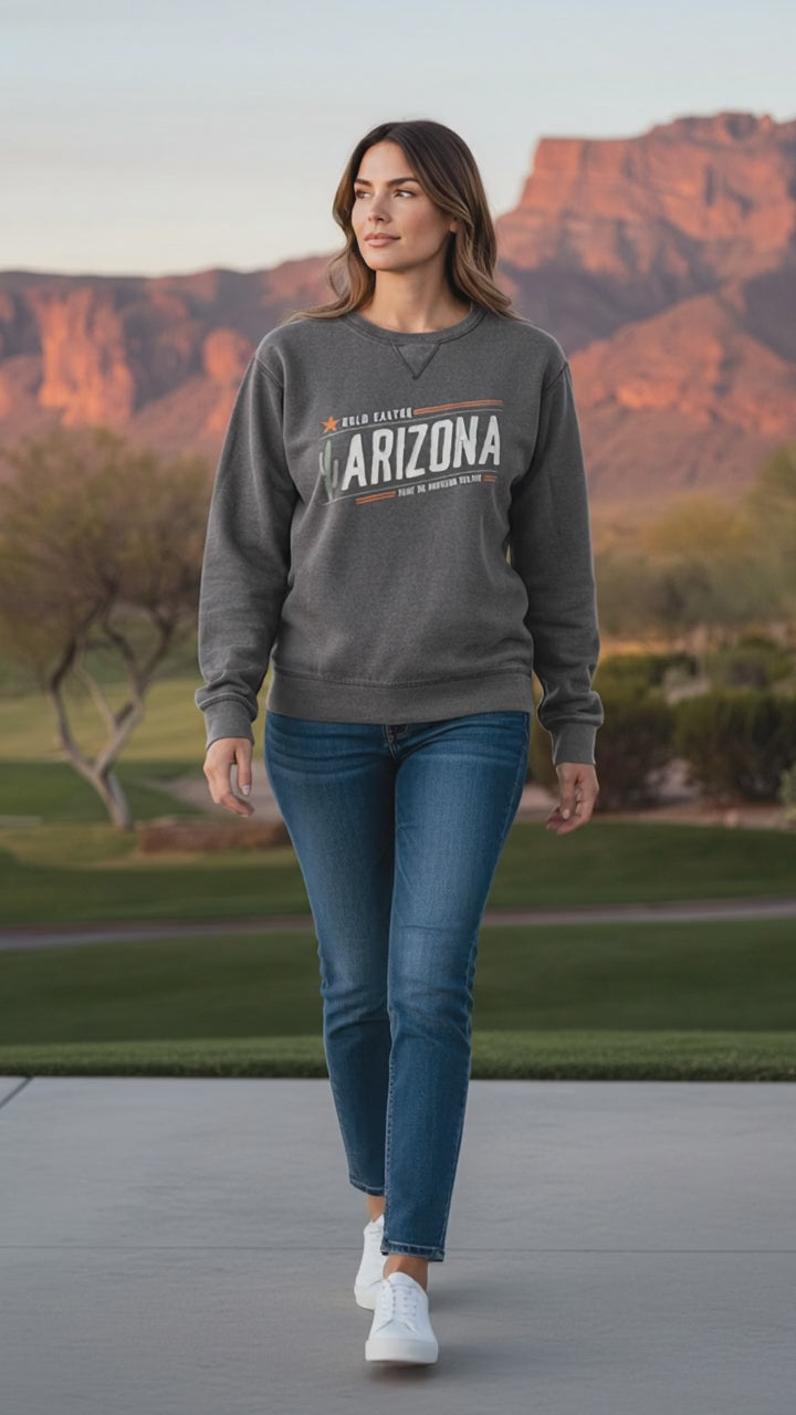Brown Burnout Fleece Crew- V2 Art